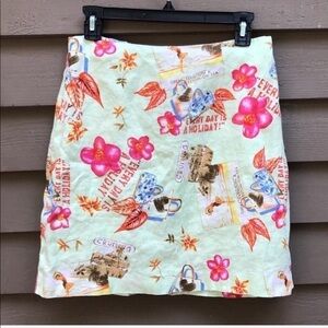 DANDY by Randi M Tropical Vacation Linen Skirt 6